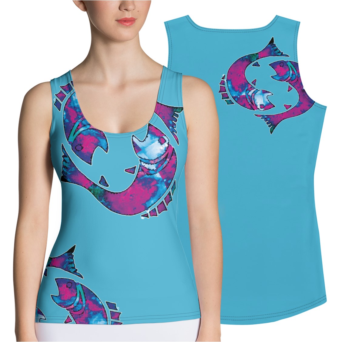 sea-blue-pisces-tank-top-pilates-top-workout-top-wickedyo2